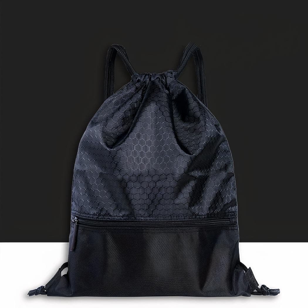 Sac à dos de sport souple fermeture à cordons - noir