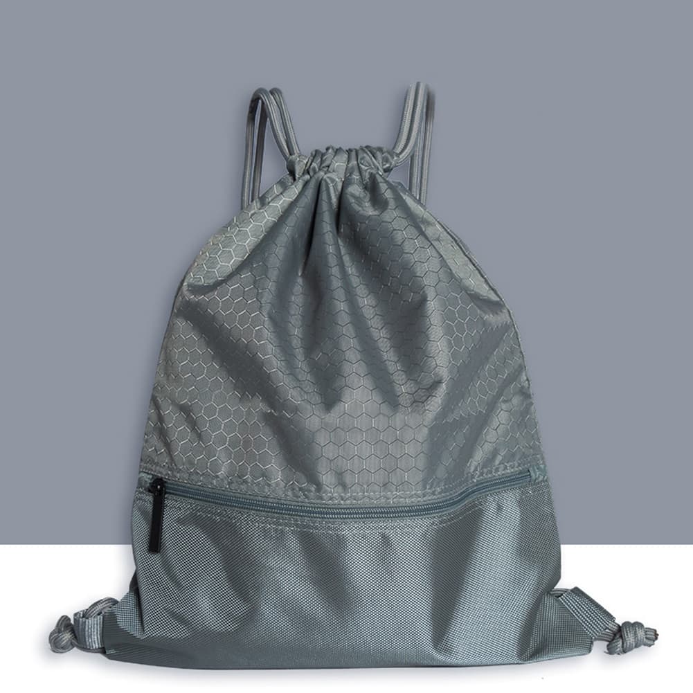 Sac à dos de sport souple fermeture à cordons - gris