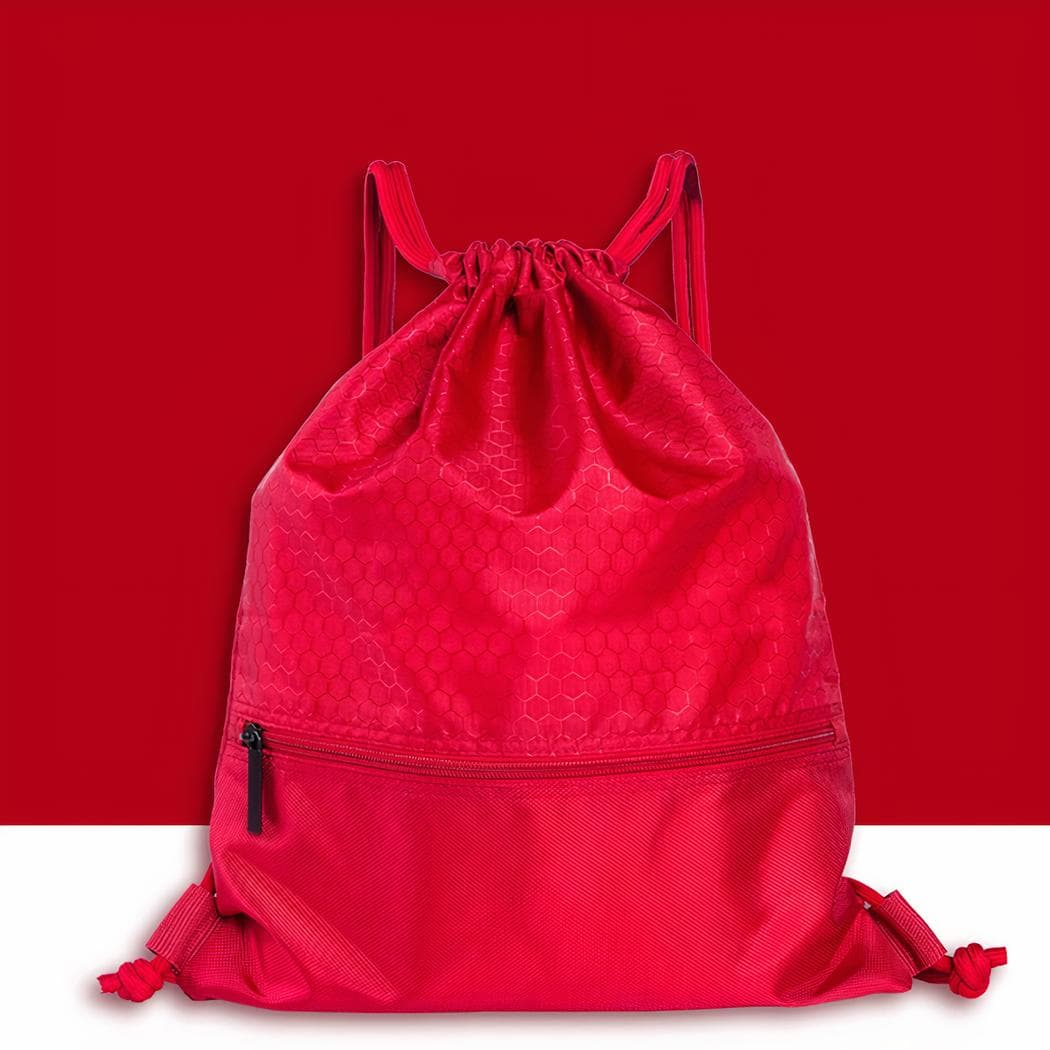 Sac à dos de sport souple fermeture à cordons - rouge