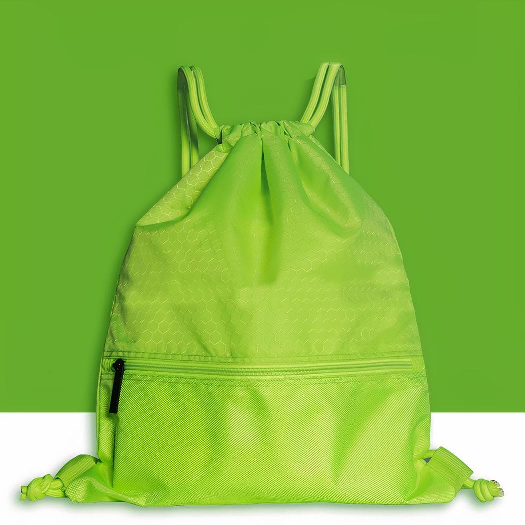 Sac à dos de sport souple fermeture à cordons - vert