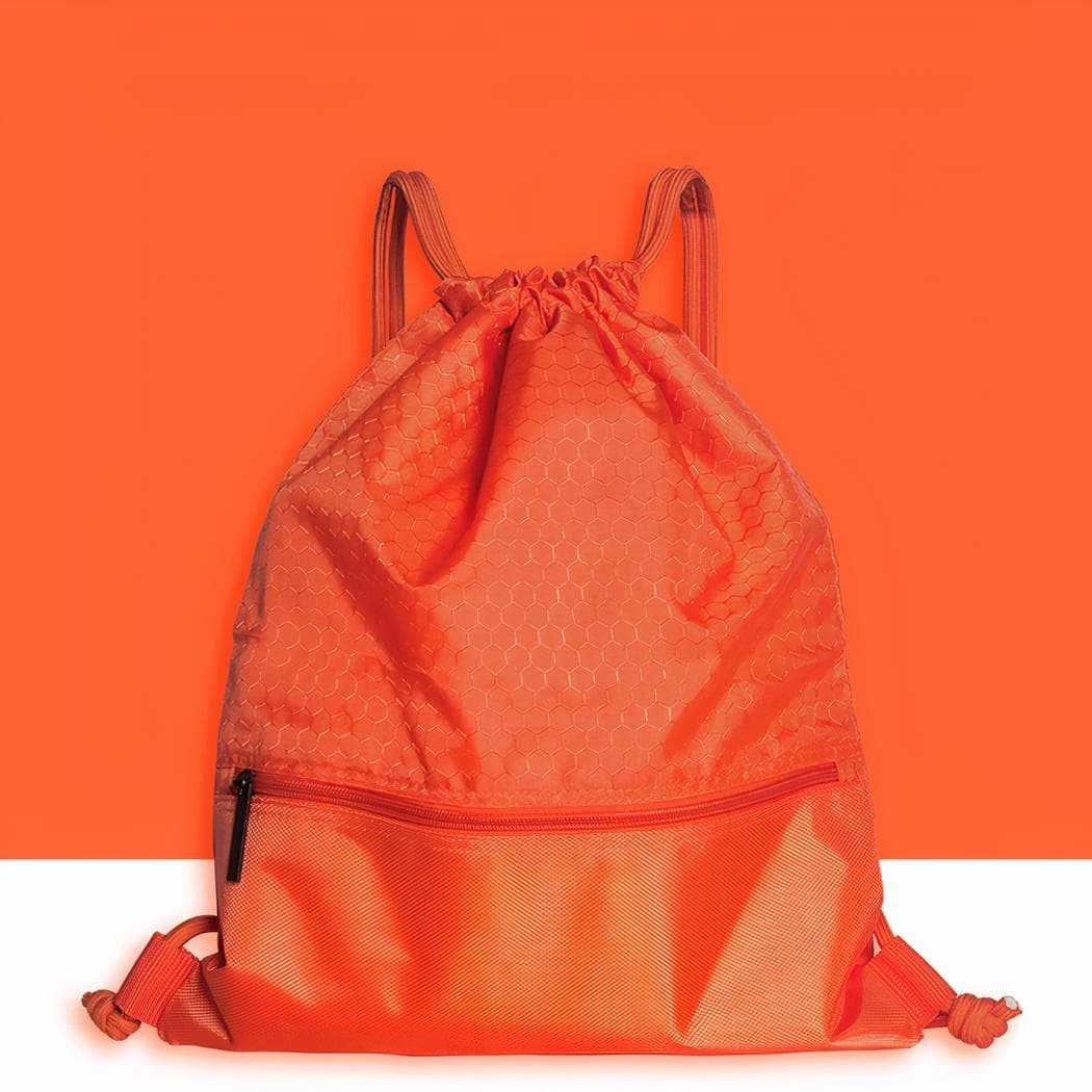 Sac à dos de sport souple fermeture à cordons - orange