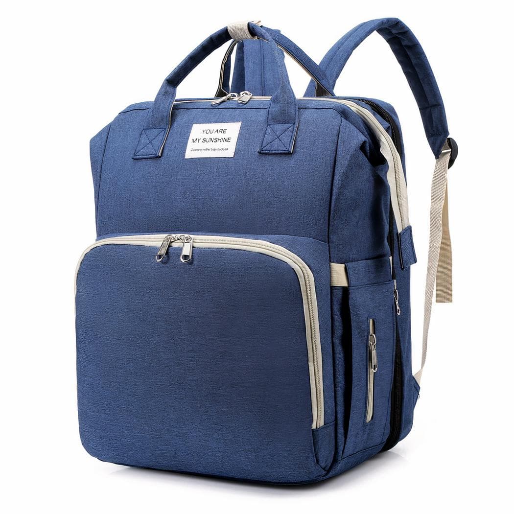 Sac à dos à langer pour bébé design classique - bleu-fonce