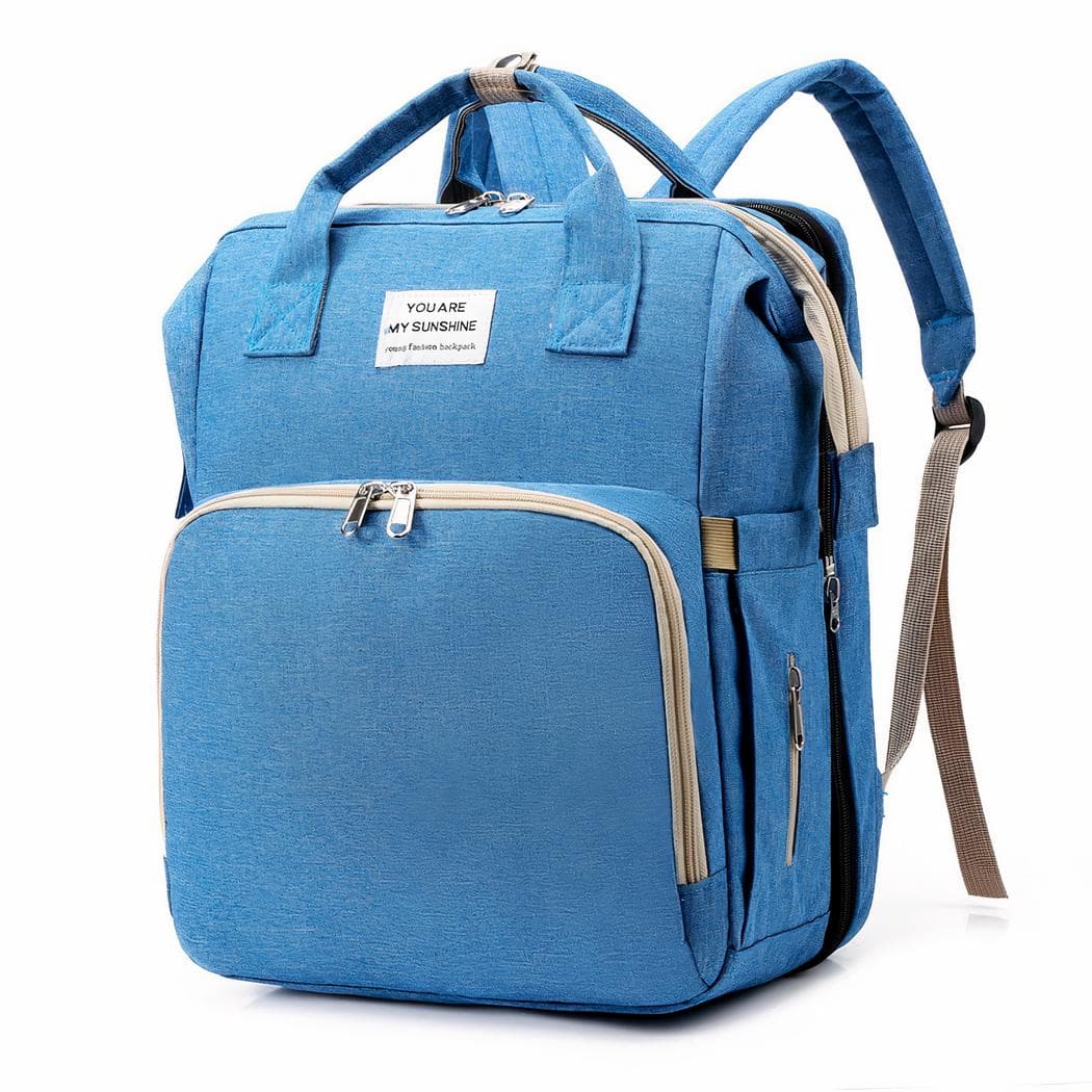 Sac à dos à langer pour bébé design classique - bleu