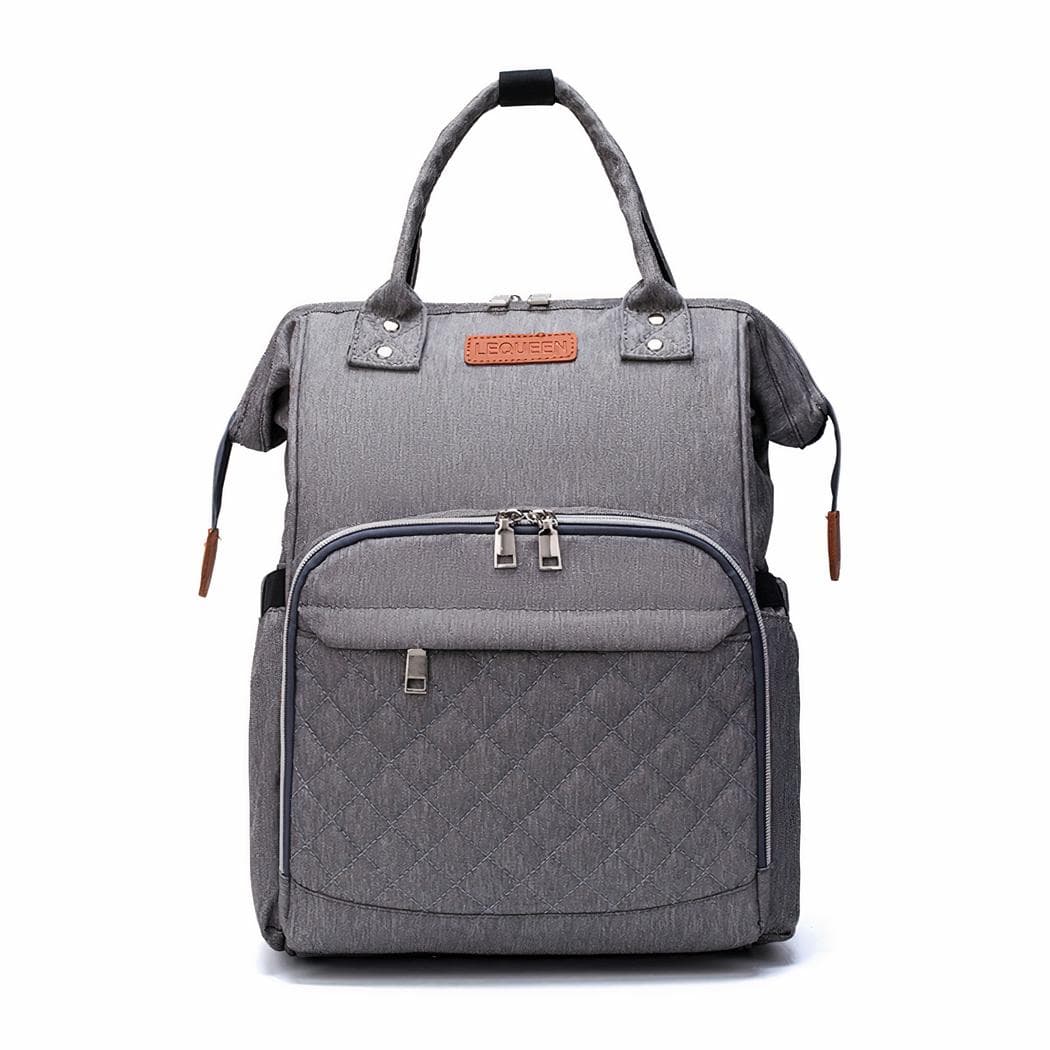 Sac à langer moderne matelassé - gris