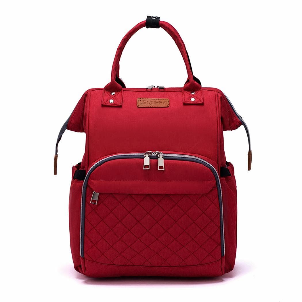 Sac à langer moderne matelassé - rouge