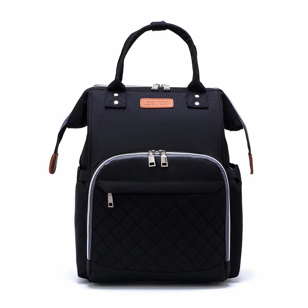 Sac à langer moderne matelassé - noir