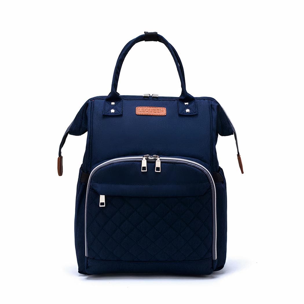 Sac à langer moderne matelassé - bleu-fonce