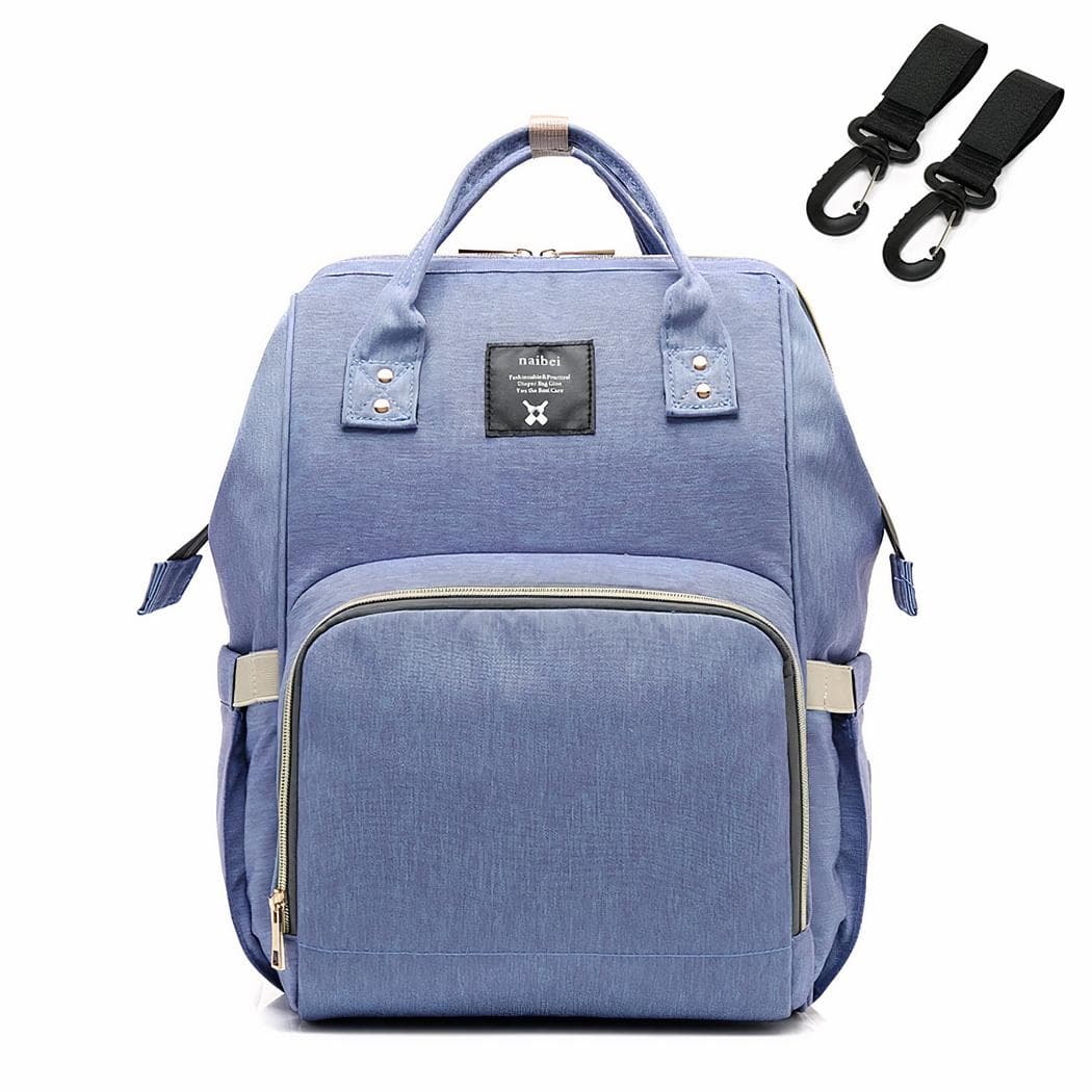 Sac à langer avec trois range biberons - bleu