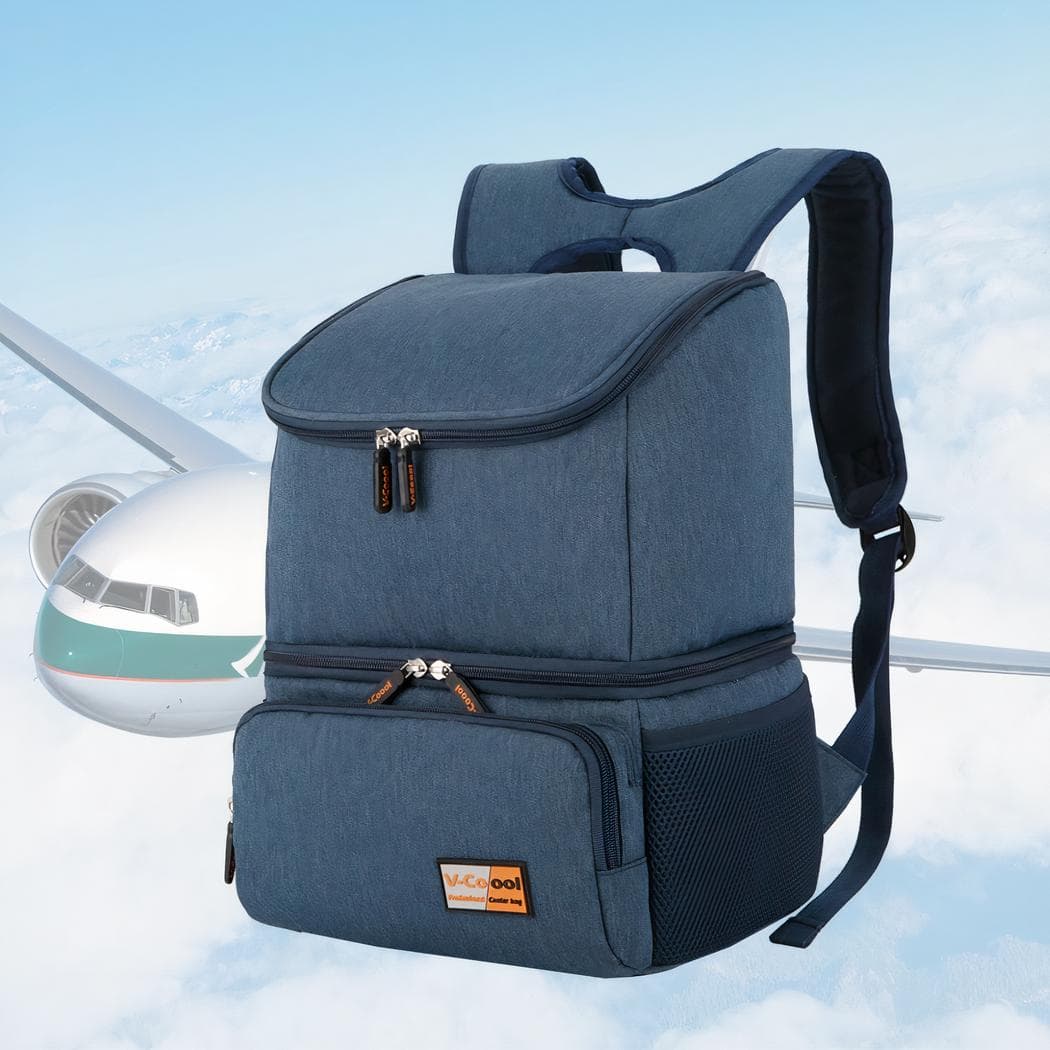 Sac à langer isotherme à deux compartiments - bleu