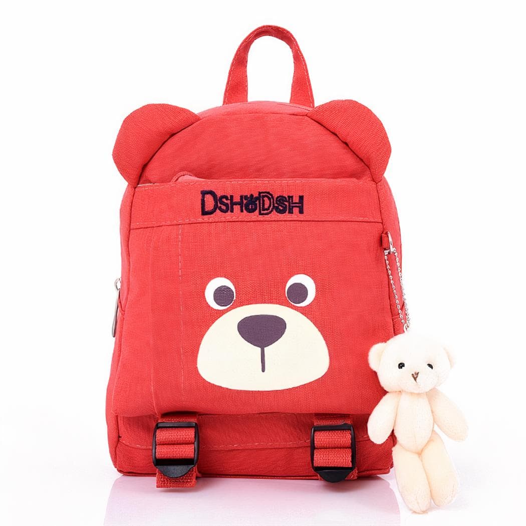Sac à dos design ourson pour enfant - rouge