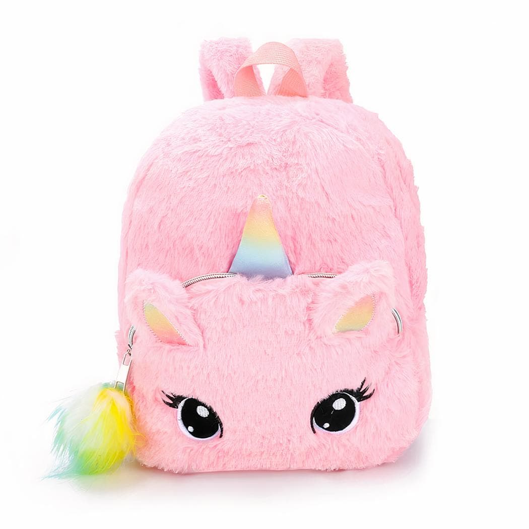 Sac à dos doux avec design de licorne - rose