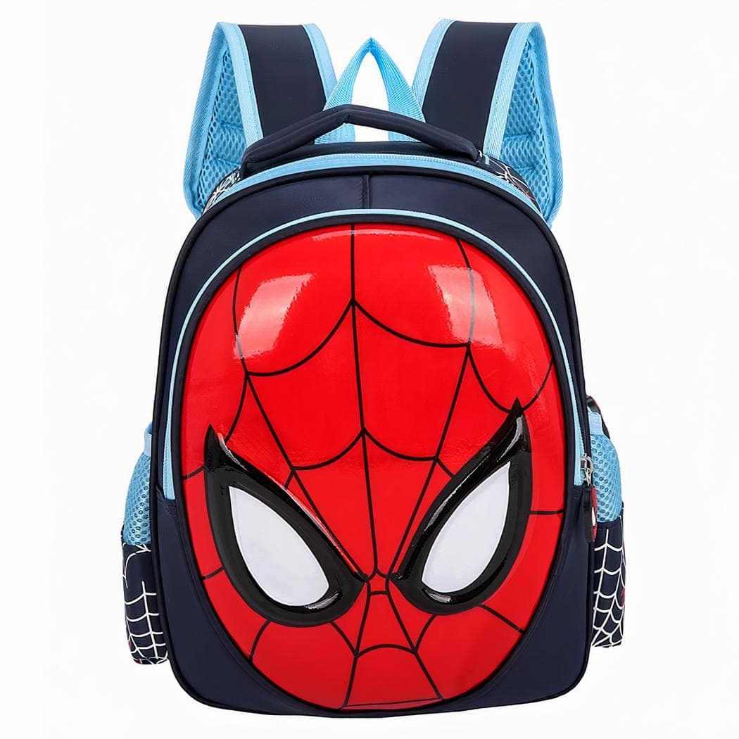 Sac à dos masque de Spiderman 3D - bleu-fonce