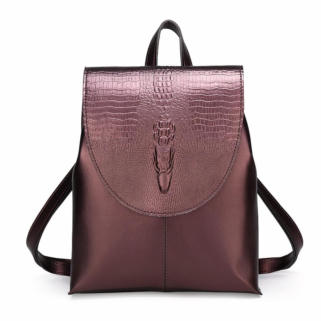 Sac à dos femme élégant irisé - rouge