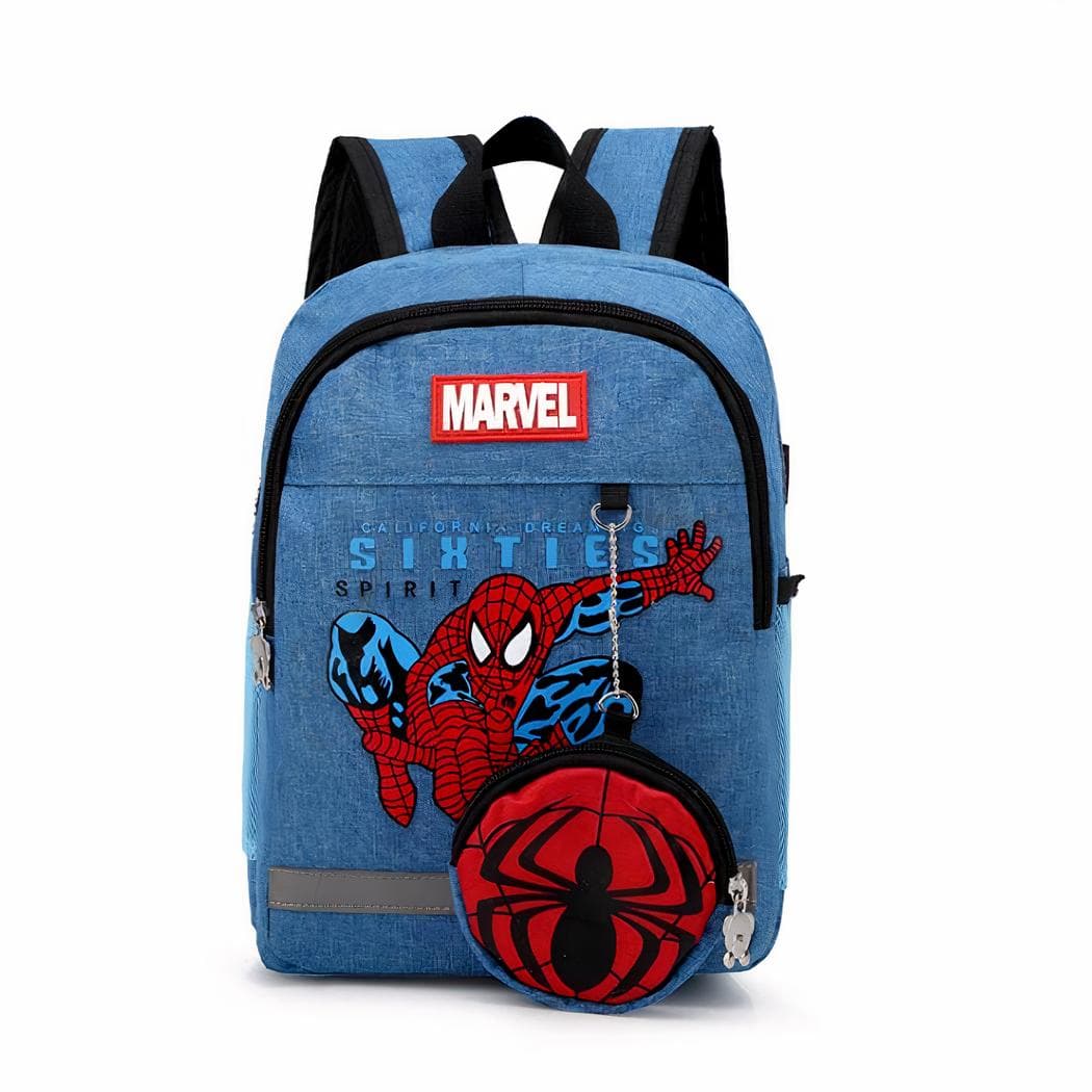 Sac à dos Spiderman effet jean - bleu