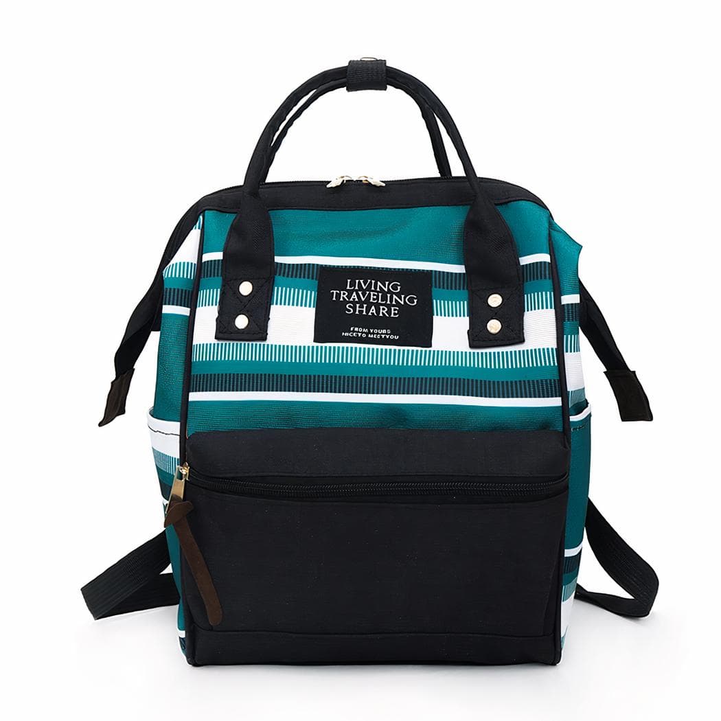 Sac à dos randonnée femme à rayures - vert,m
