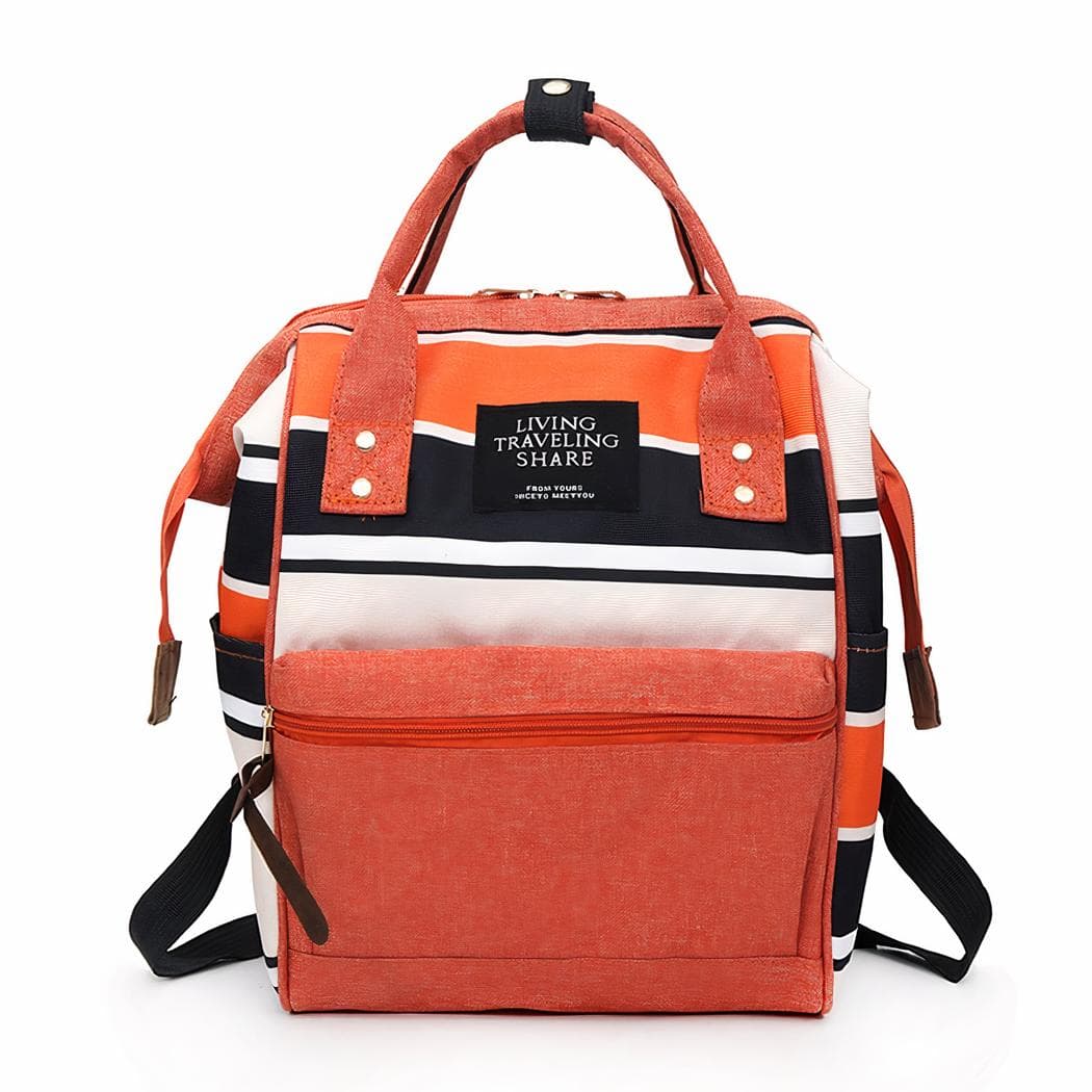 Sac à dos randonnée femme à rayures - orange,s