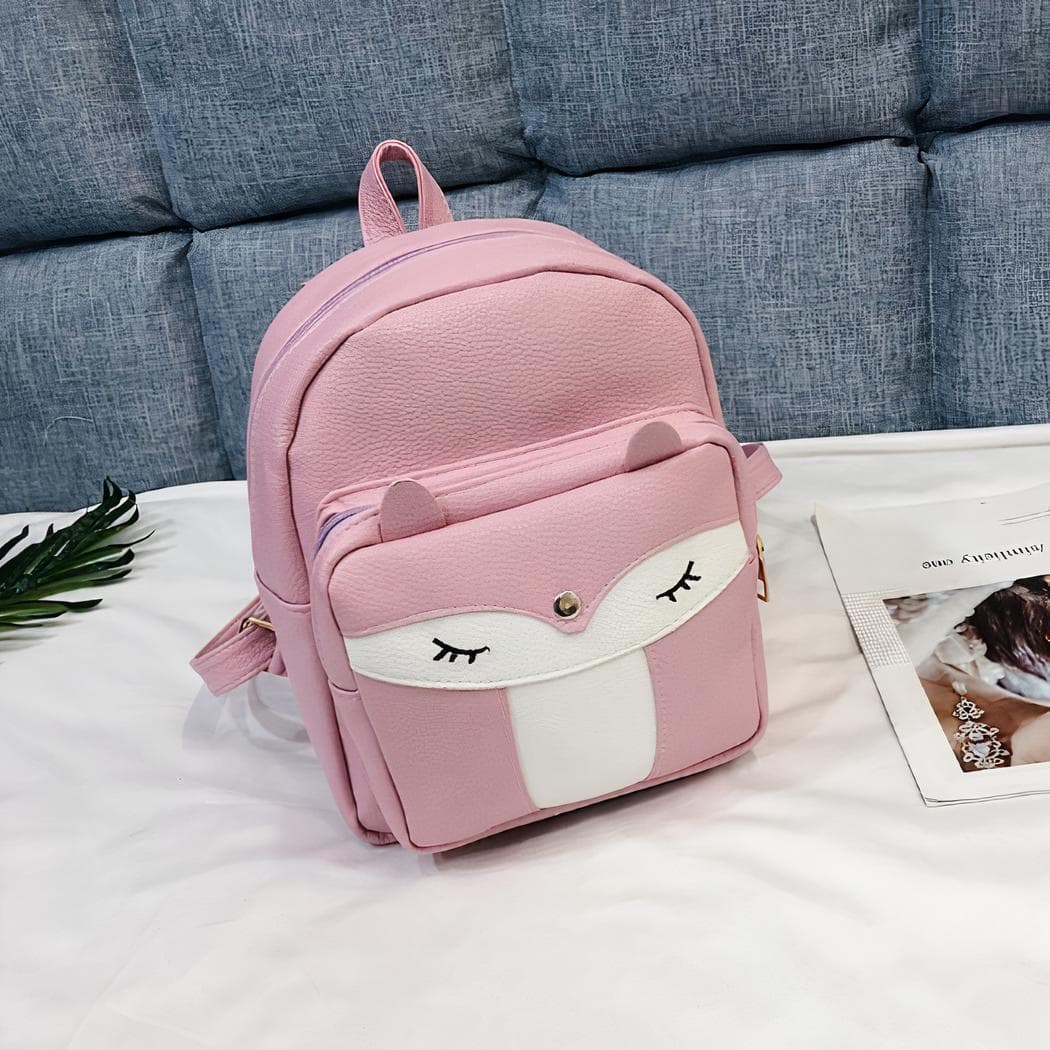 Sac à dos en similicuir renard - rose