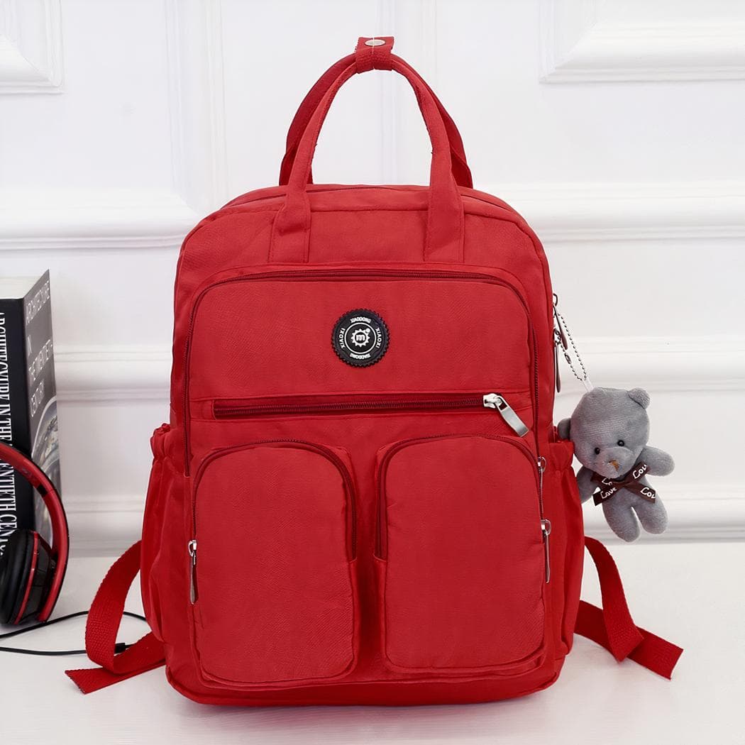 Sac à dos ordinateur femme pratique et coloré - rouge