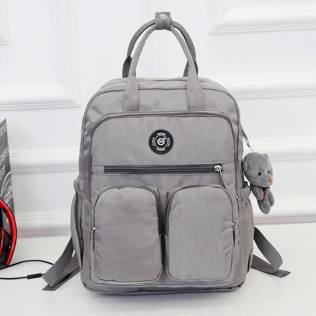 Sac à dos ordinateur femme pratique et coloré - gris