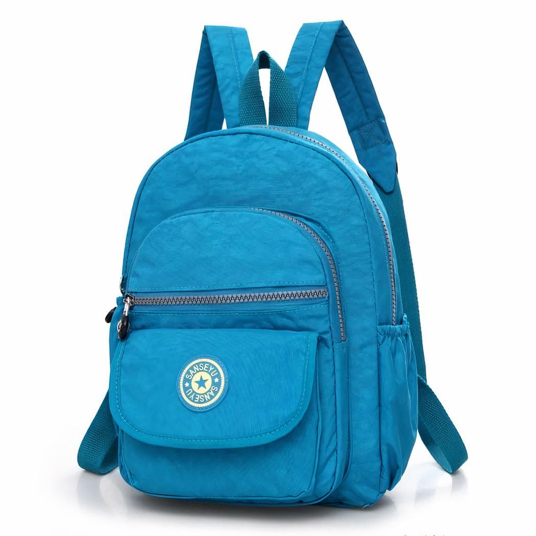 Sac à dos petit format en nylon - bleu