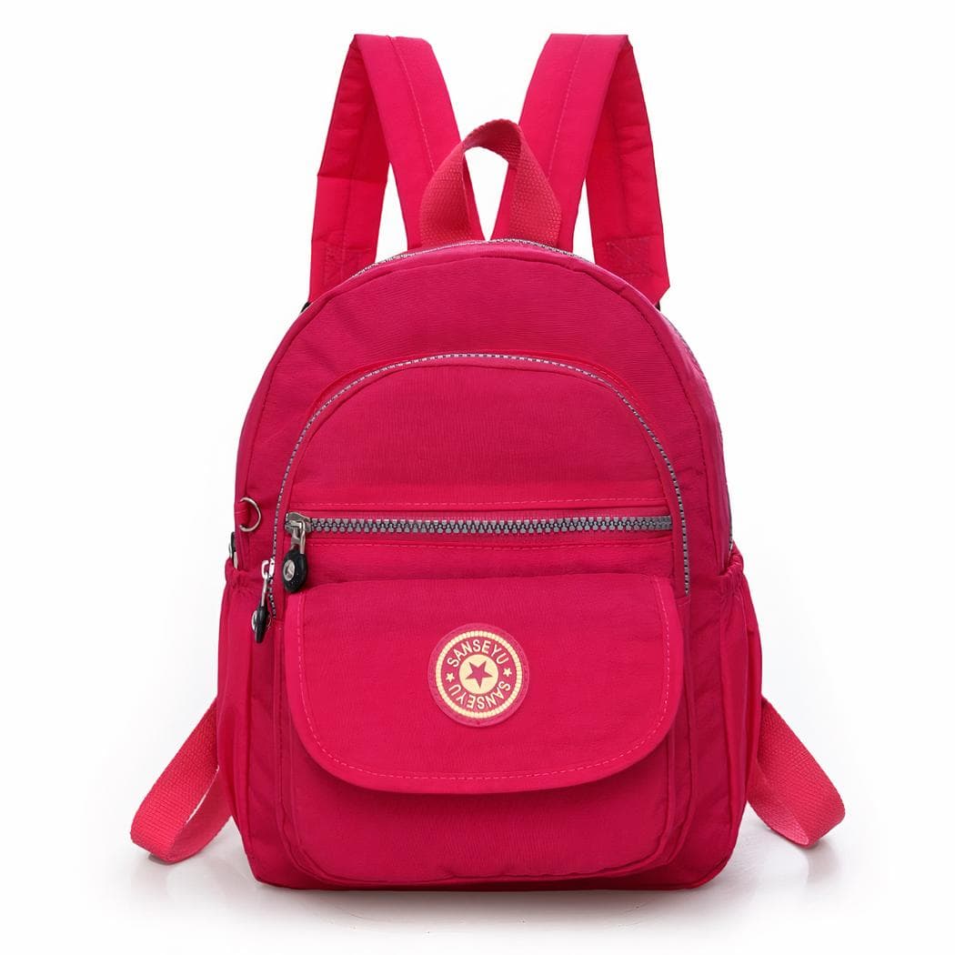Sac à dos petit format en nylon - rose