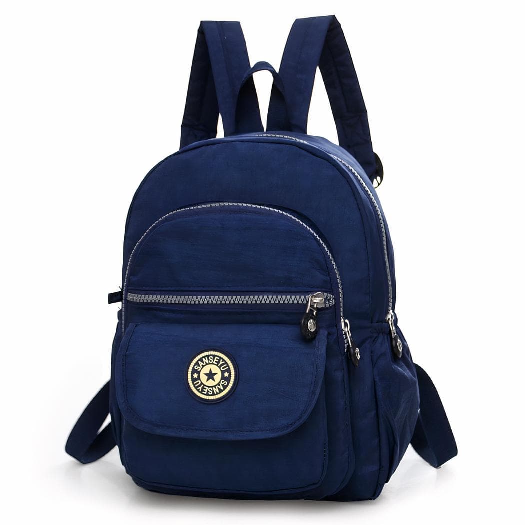 Sac à dos petit format en nylon - bleu-fonce
