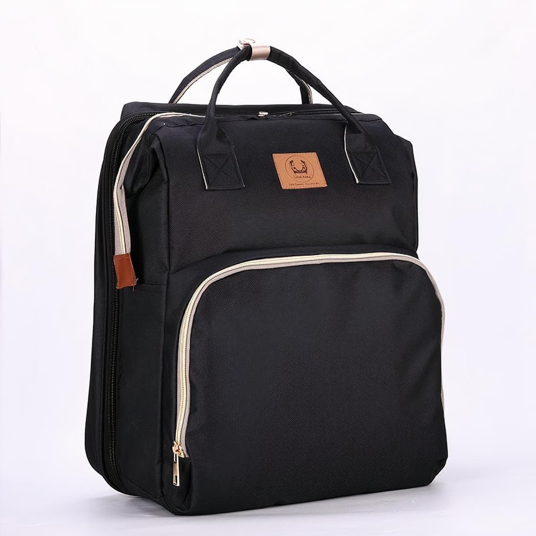 Sac à langer bébé transformable - noir