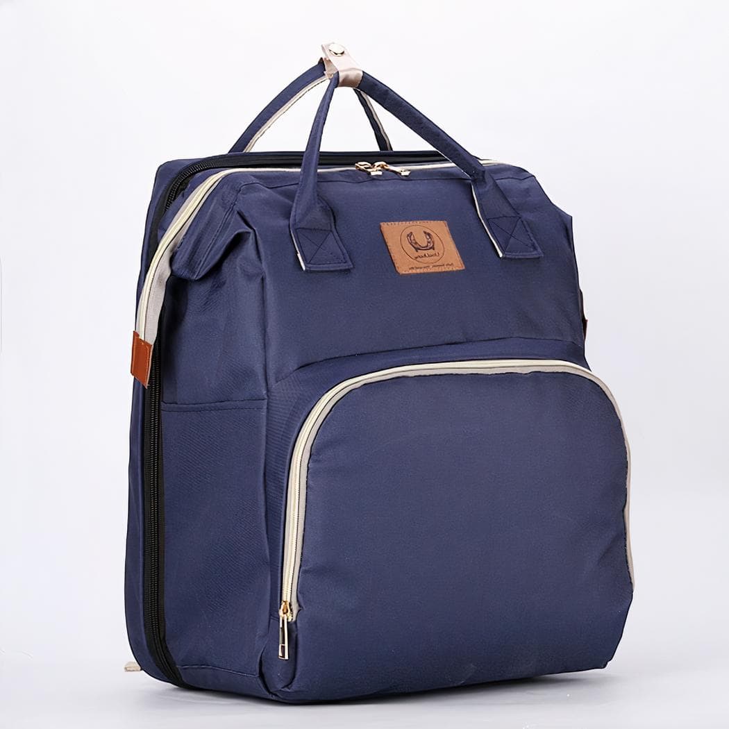 Sac à langer bébé transformable - bleu