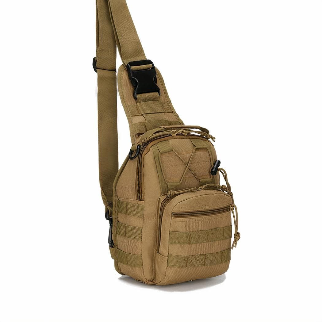 Sacoche à bandoulière multipoche pratique - beige