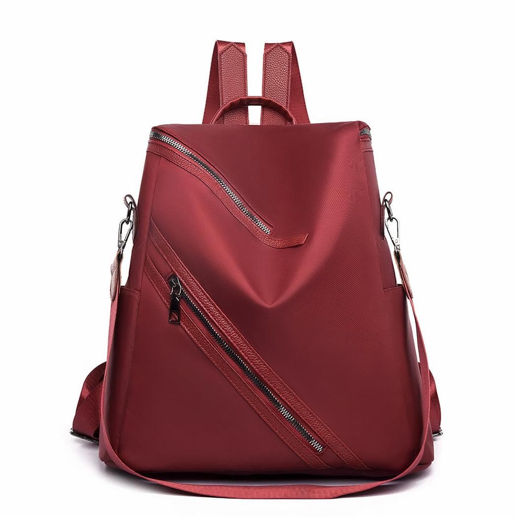 Sac à dos design avec multiples ouvertures - rouge