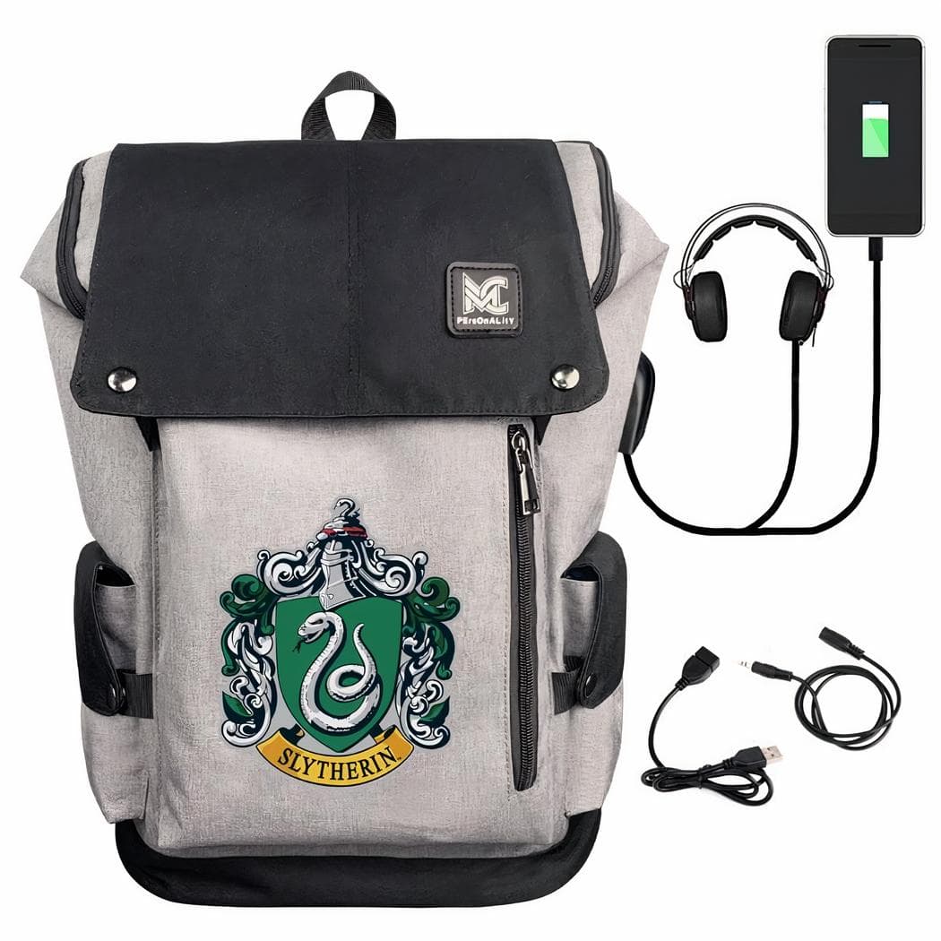 Sac à dos Harry Potter avec le motif des blasons - vert