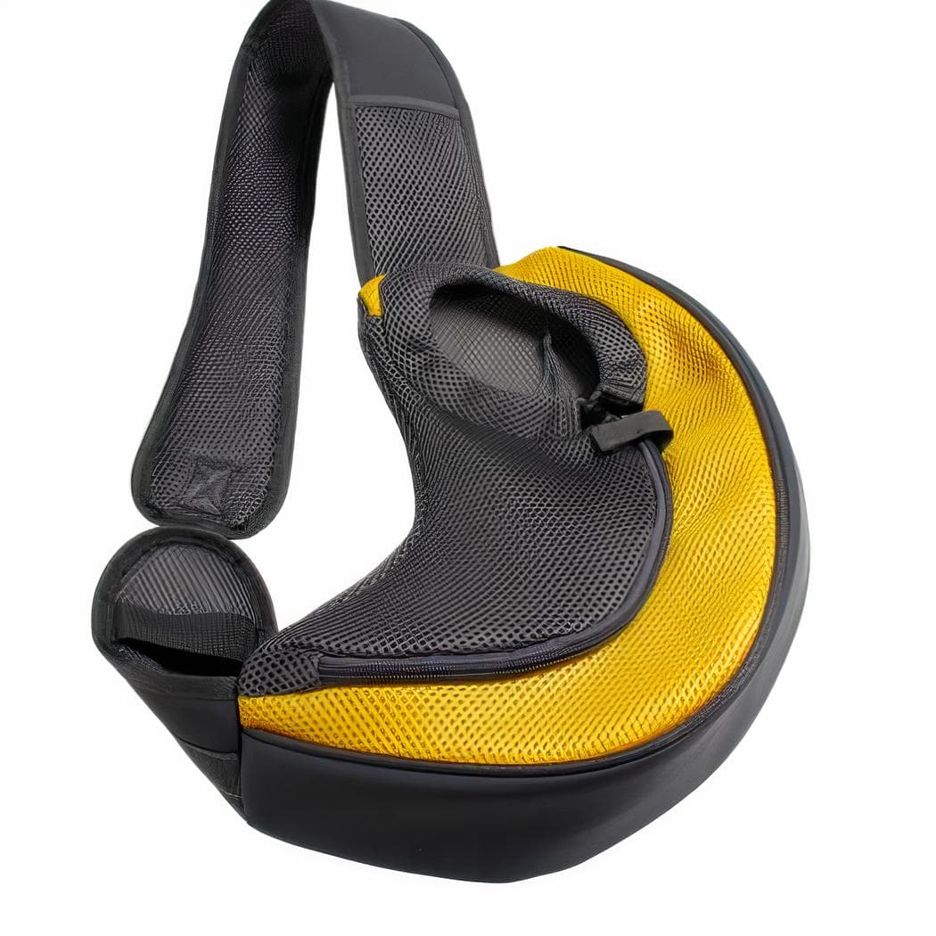 Sac à dos avec une seule bretelle pour chien - jaune,l