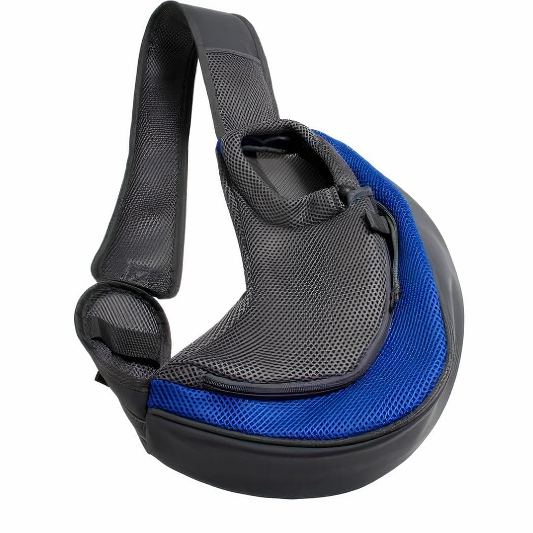 Sac à dos avec une seule bretelle pour chien - bleu-fonce,l