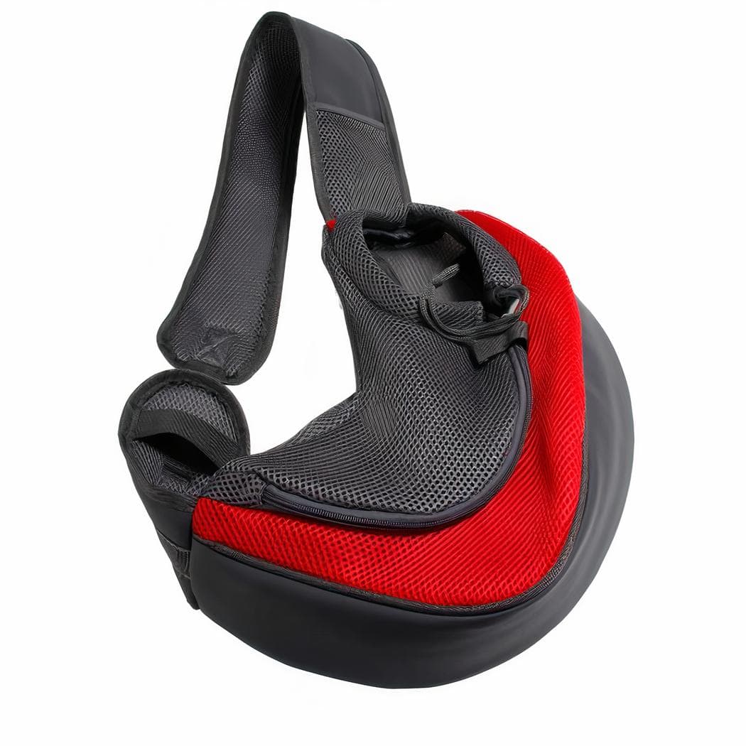 Sac à dos avec une seule bretelle pour chien - rouge,l