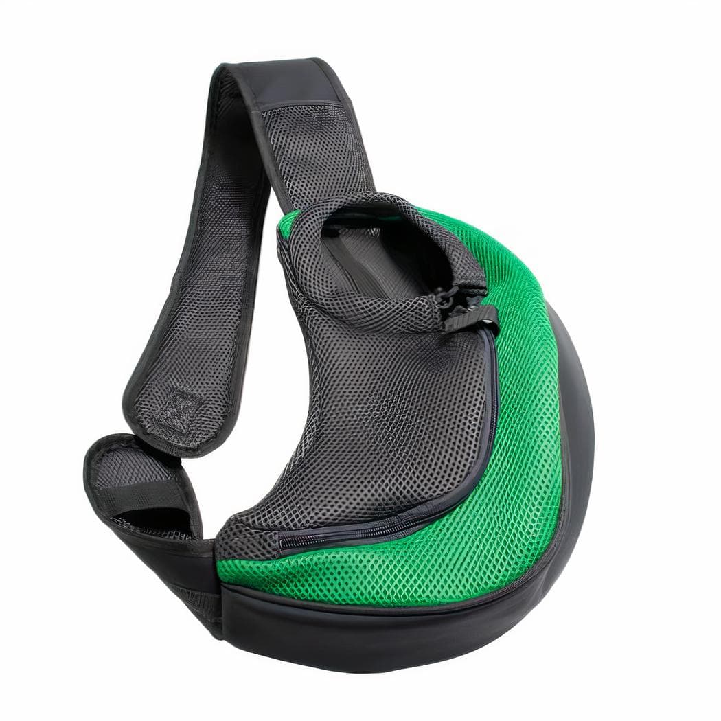 Sac à dos avec une seule bretelle pour chien - vert,s