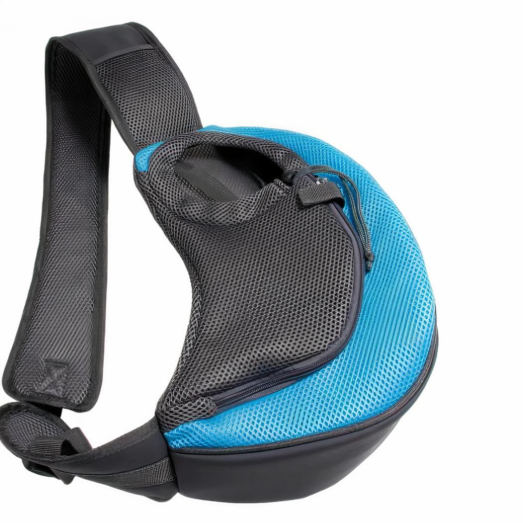 Sac à dos avec une seule bretelle pour chien - bleu,s