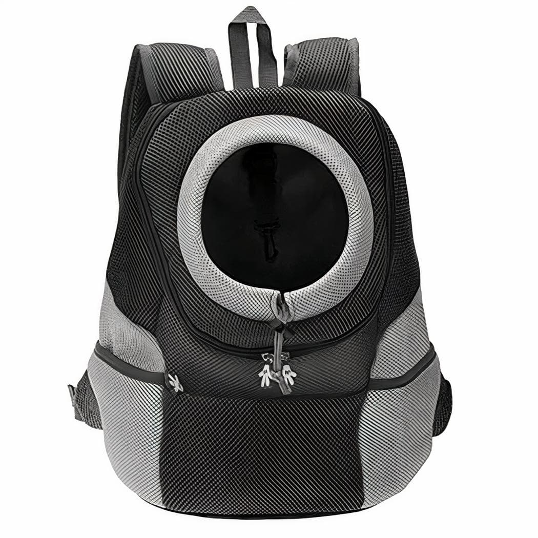 Sac à dos de promenade à double épaule pour chien - noir,m