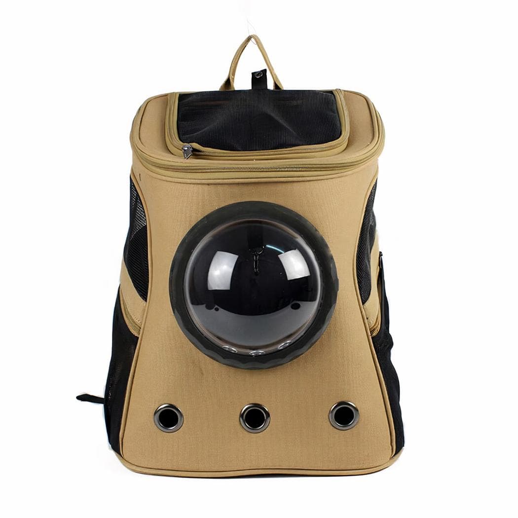 Grand sac à dos avec capsule spatiale pour animaux - dore