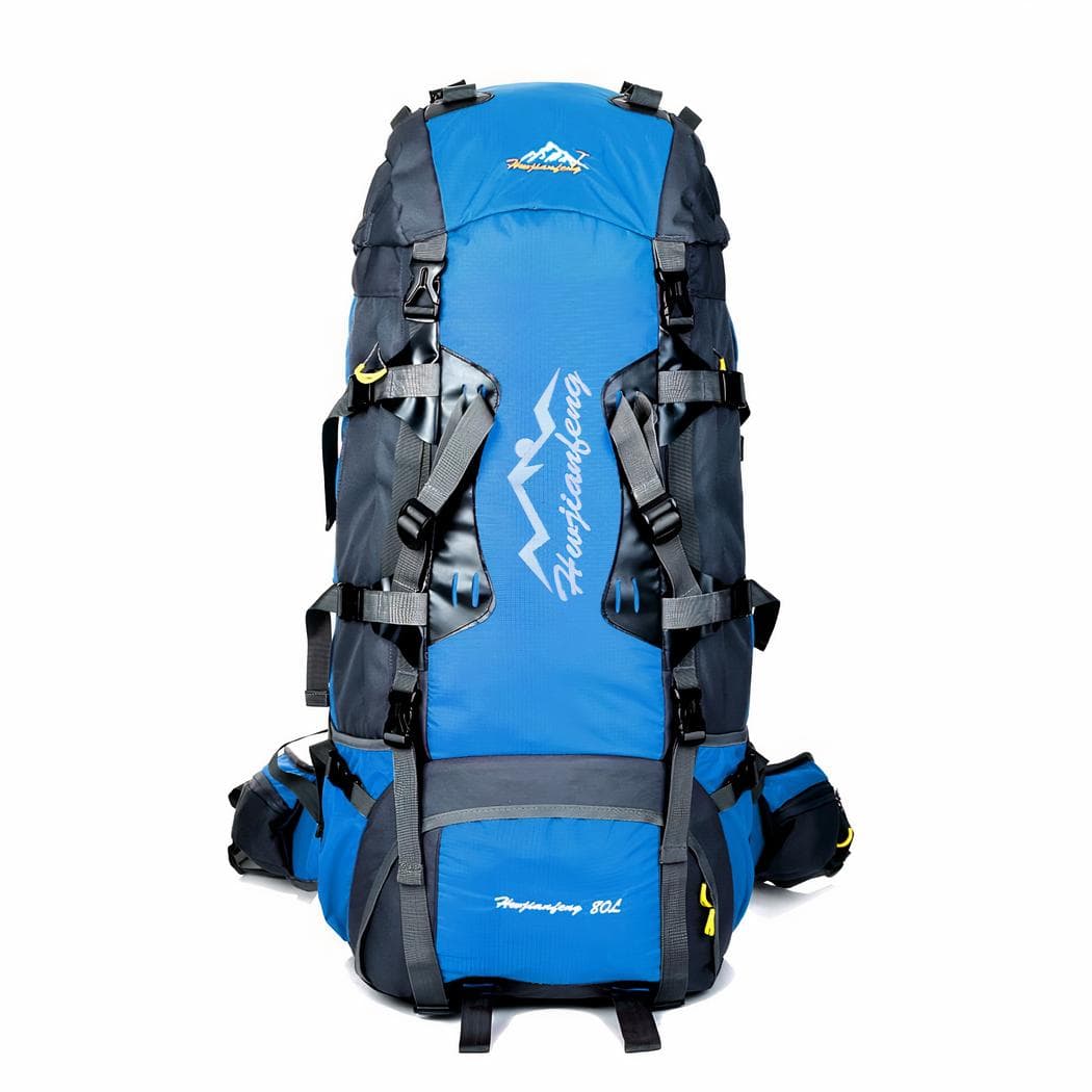 Grand sac à dos de randonnée 80L - bleu