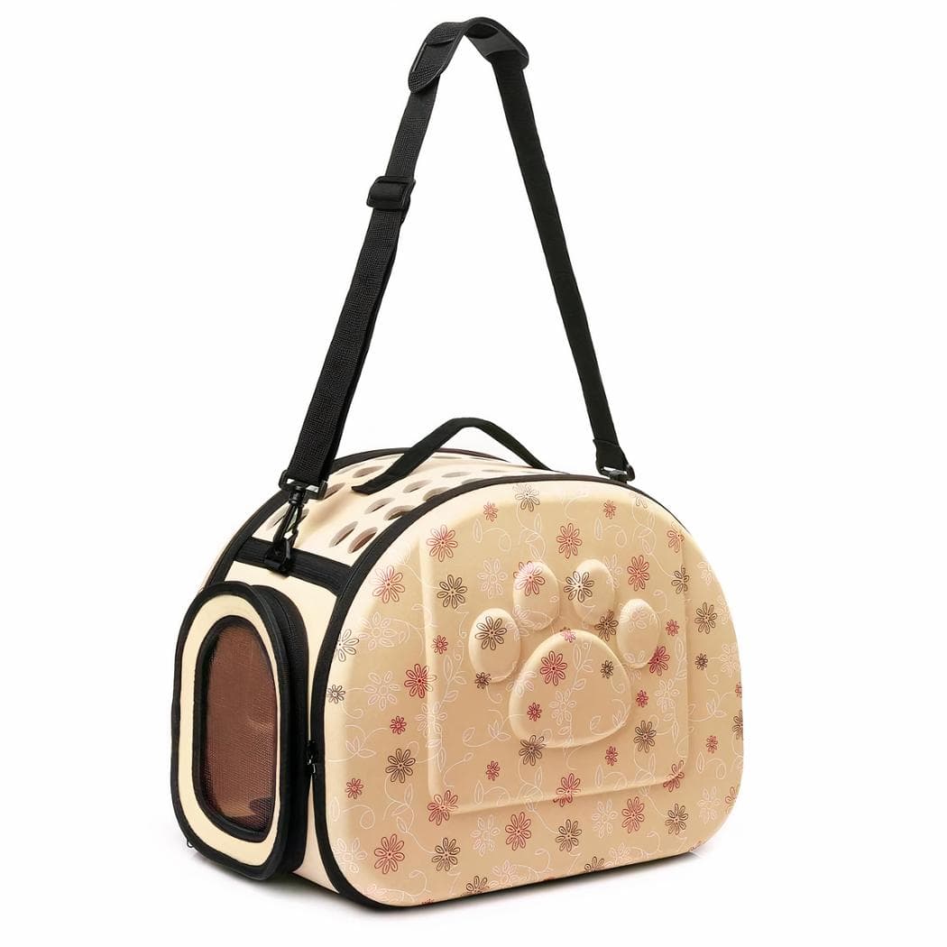 Sac à bandoulière de transport pour chien - beige,m