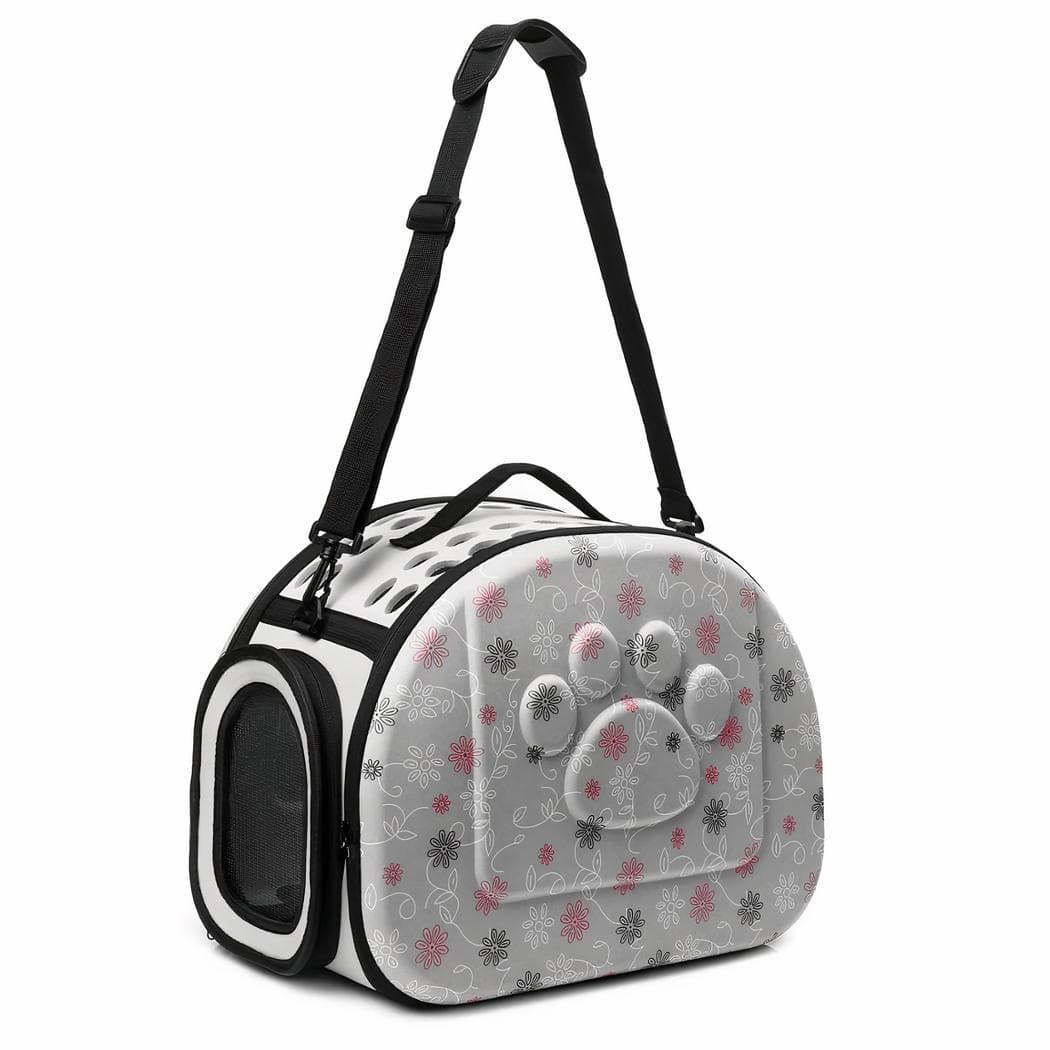 Sac à bandoulière de transport pour chien - gris,xs