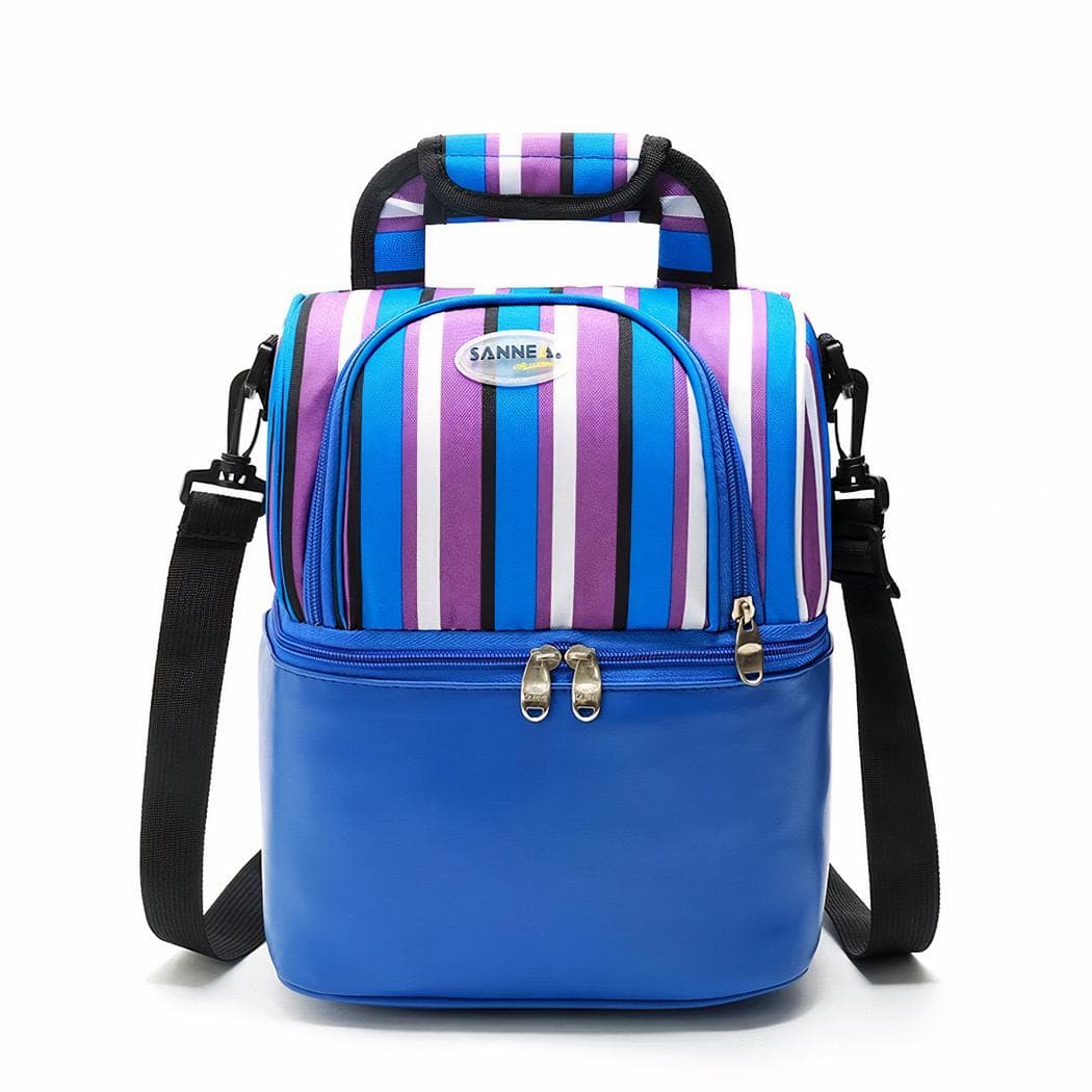 Sac à bandoulière isotherme double couche - bleu