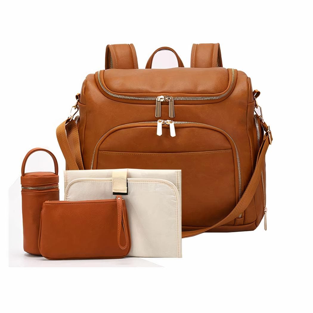 Sac à langer 7 en 1 pour bébé - marron