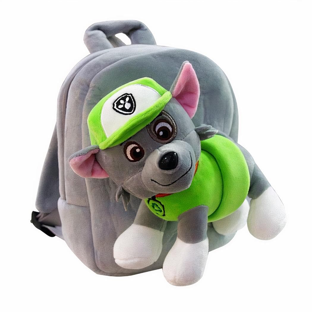 Sac à dos Pat'patrouille à peluche détachable - vert