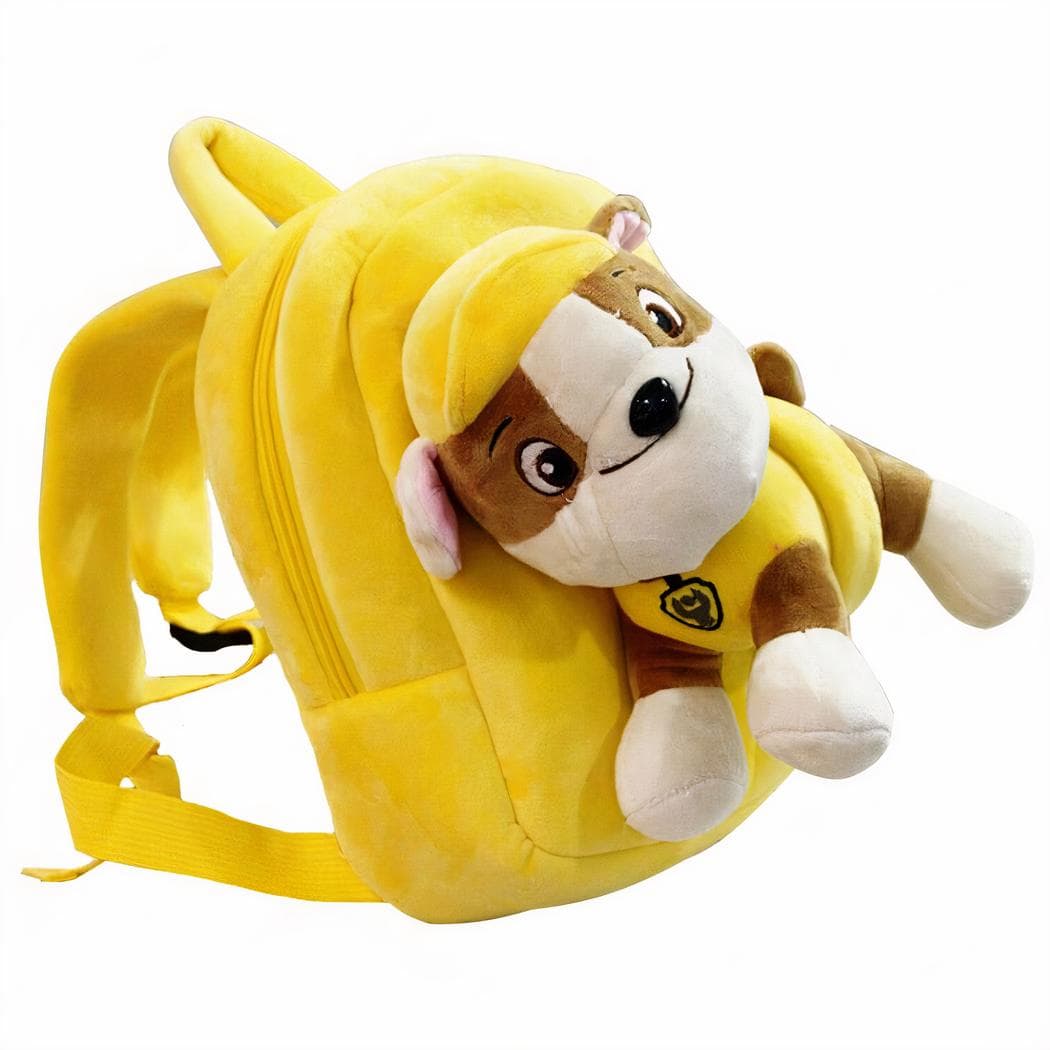 Sac à dos Pat'patrouille à peluche détachable - jaune