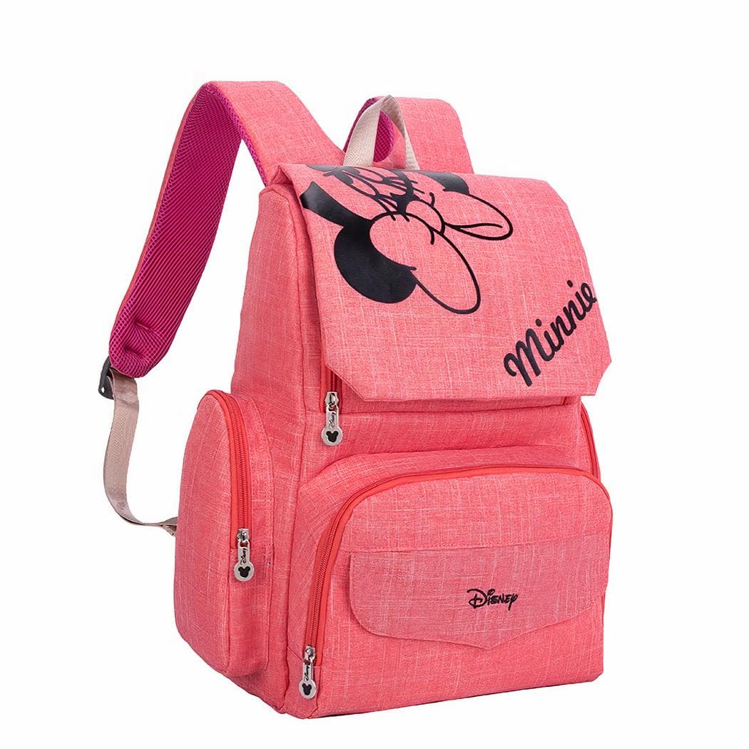 Sac à langer bébé motif Minnie et Mickey - rose