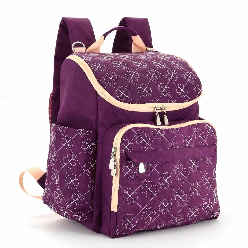 Sac à dos à langer pratique aux motifs tendance - violet