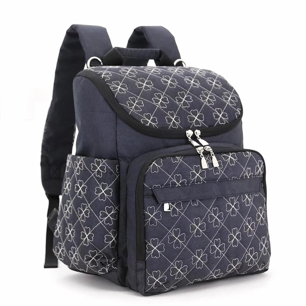 Sac à dos à langer pratique aux motifs tendance - noir