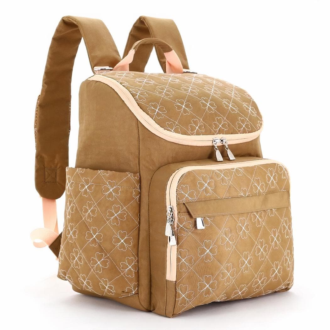 Sac à dos à langer pratique aux motifs tendance - beige