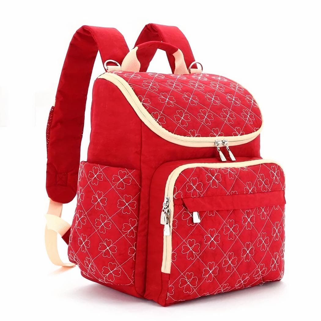 Sac à dos à langer pratique aux motifs tendance - rouge